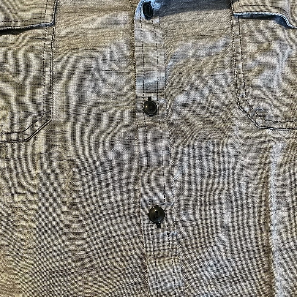Kenneth Cole New York Men’s Grey Short Sleeve Cotton Button Down Shirt Size XXL - Picture 7 of 8